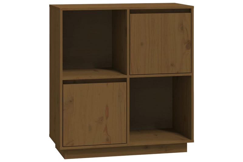 beBasic skænk 74x35x80 cm massivt fyrretræ gyldenbrun - Brun - Skænke & sideboards