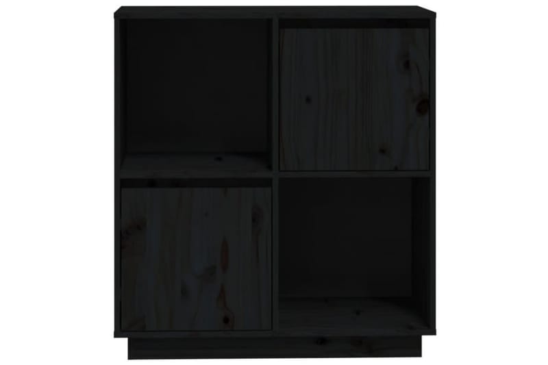 beBasic skænk 74x35x80 cm massivt fyrretræ sort - Sort - Skænke & sideboards