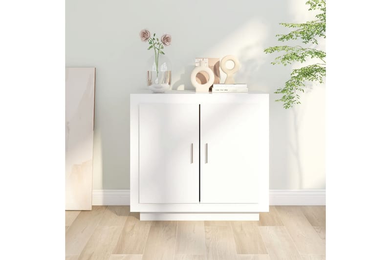 beBasic skænk 80x40x75 cm konstrueret træ hvid - Hvid - Skænke & sideboards