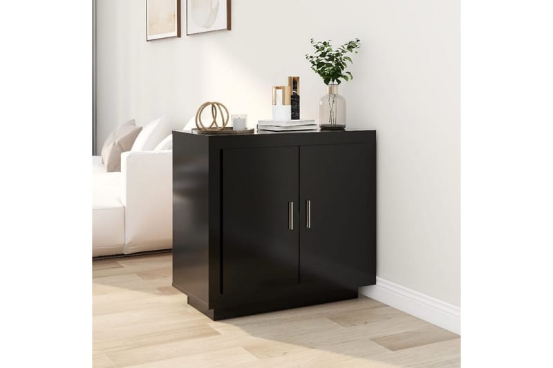 beBasic skænk 80x40x75 cm konstrueret træ sort - Sort - Skænke & sideboards