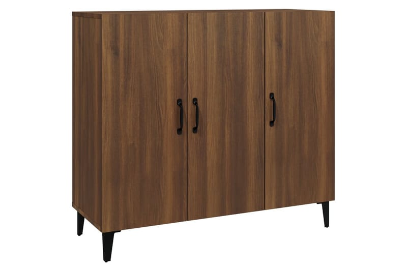 beBasic skænk 90x34x80 cm konstrueret træ brun egetræsfarve - Brun - Skænke & sideboards