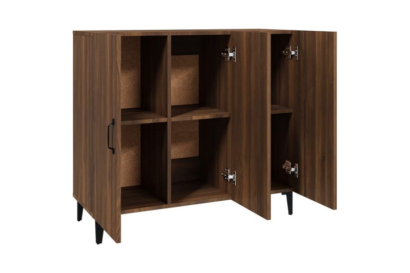 beBasic skænk 90x34x80 cm konstrueret træ brun egetræsfarve - Brun - Skænke & sideboards