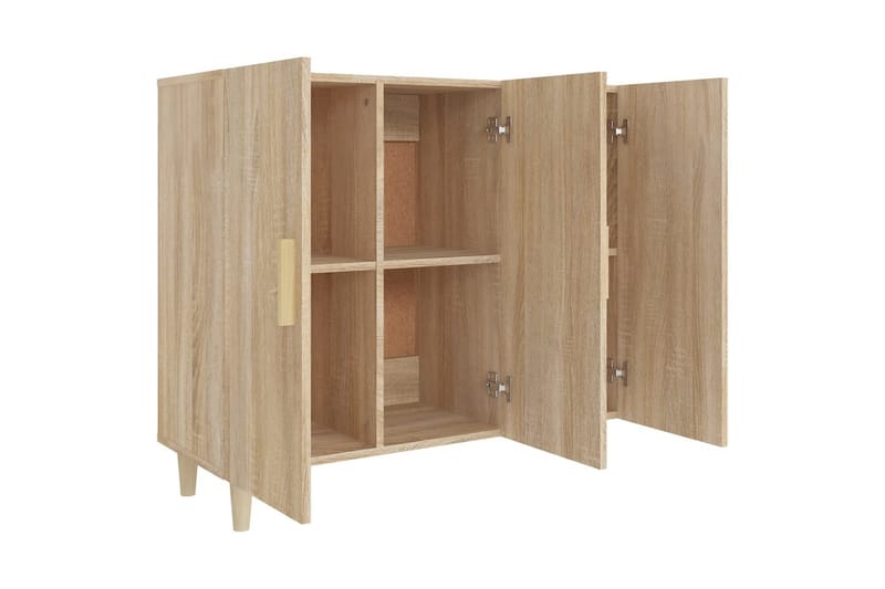 beBasic skænk 90x34x80 cm konstrueret træ sonoma-eg - Brun - Opbevaring - Opbevaringsmøbler - Skænke & sideboards