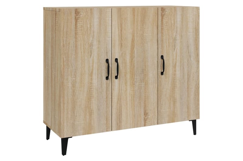 beBasic skænk 90x34x80 cm konstrueret træ sonoma-eg - Brun - Opbevaring - Opbevaringsmøbler - Skænke & sideboards