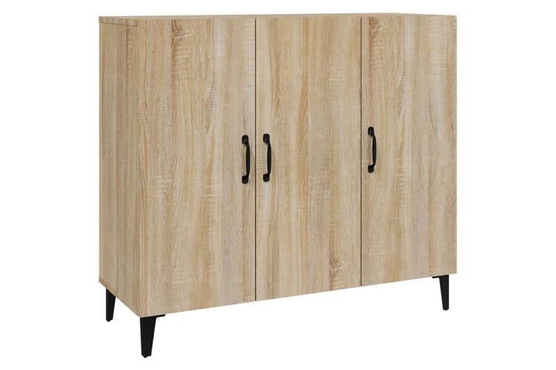 beBasic skænk 90x34x80 cm konstrueret træ sonoma-eg - Brun - Skænke & sideboards