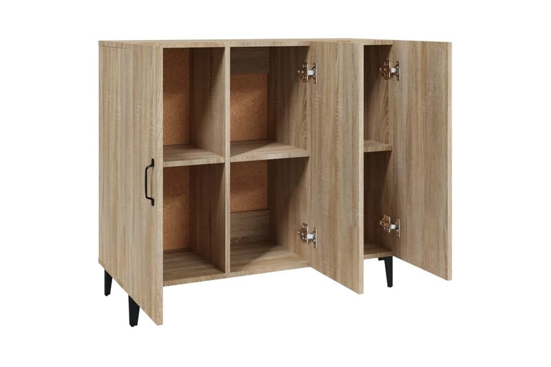 beBasic skænk 90x34x80 cm konstrueret træ sonoma-eg - Brun - Skænke & sideboards