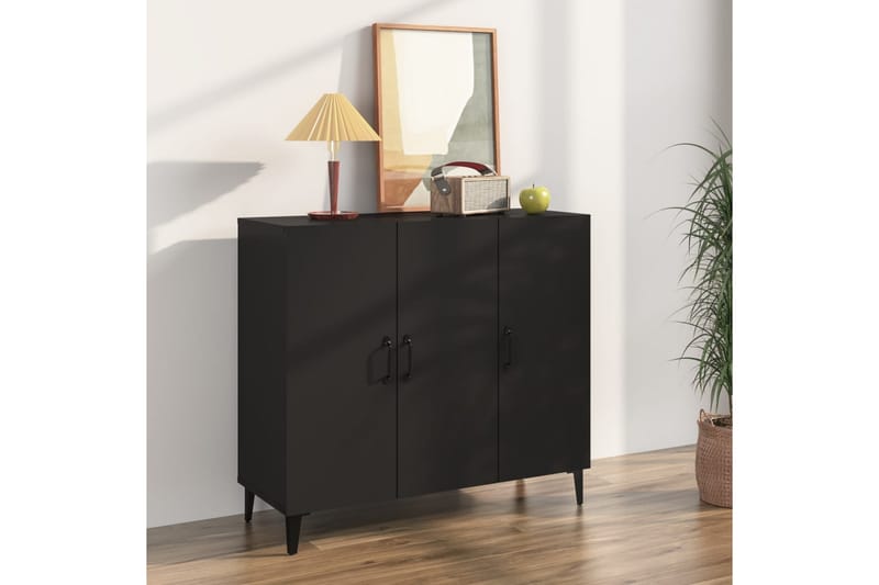 beBasic skænk 90x34x80 cm konstrueret træ sort - Sort - Skænke & sideboards