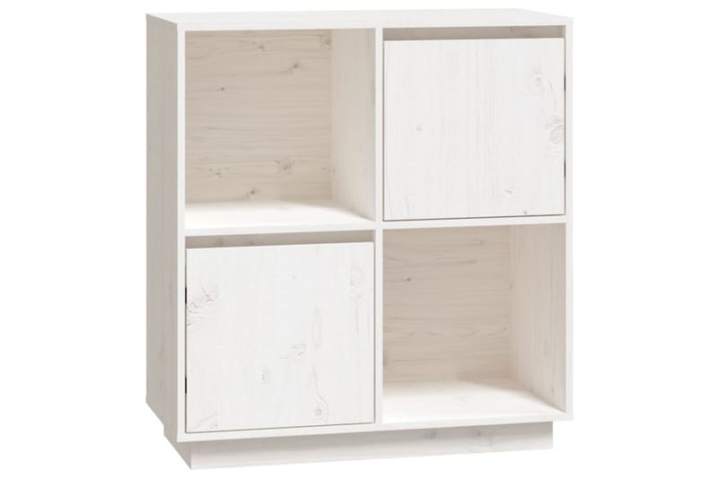 beBasic skænk74x35x80 cm massivt fyrretræ hvid - Hvid - Skænke & sideboards