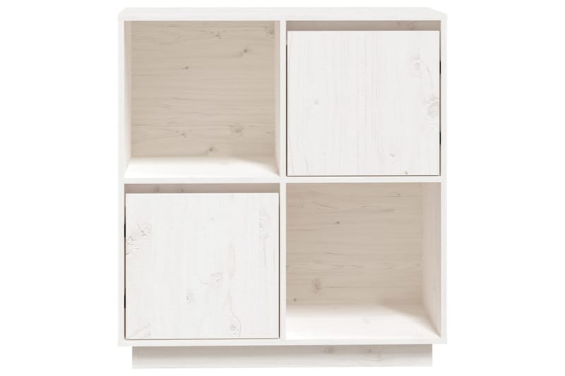 beBasic skænk74x35x80 cm massivt fyrretræ hvid - Hvid - Skænke & sideboards