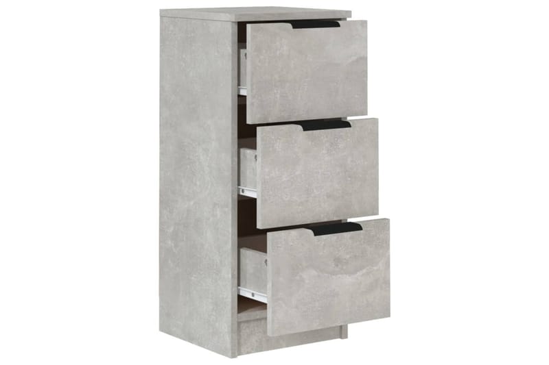 beBasic skænke 2 stk. 30x30x70 cm konstrueret træ betongrå - GrÃ¥ - Skænke & sideboards