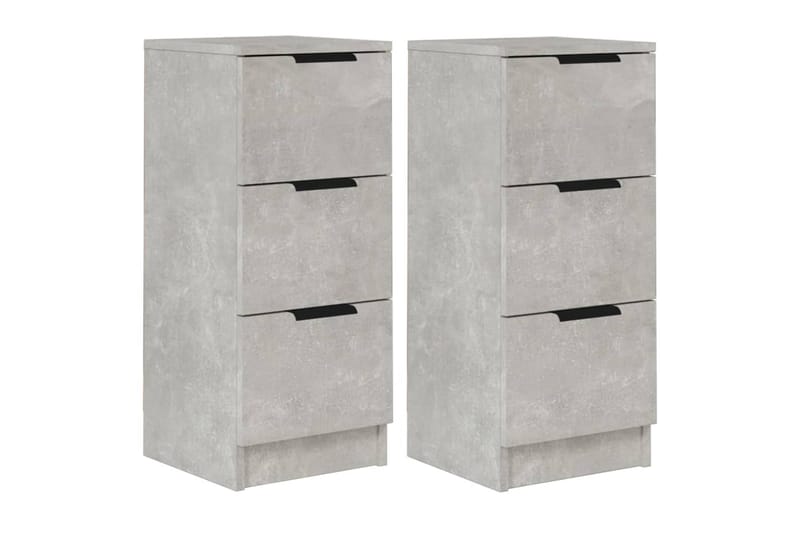 beBasic skænke 2 stk. 30x30x70 cm konstrueret træ betongrå - GrÃ¥ - Opbevaring - Opbevaringsmøbler - Skænke & sideboards