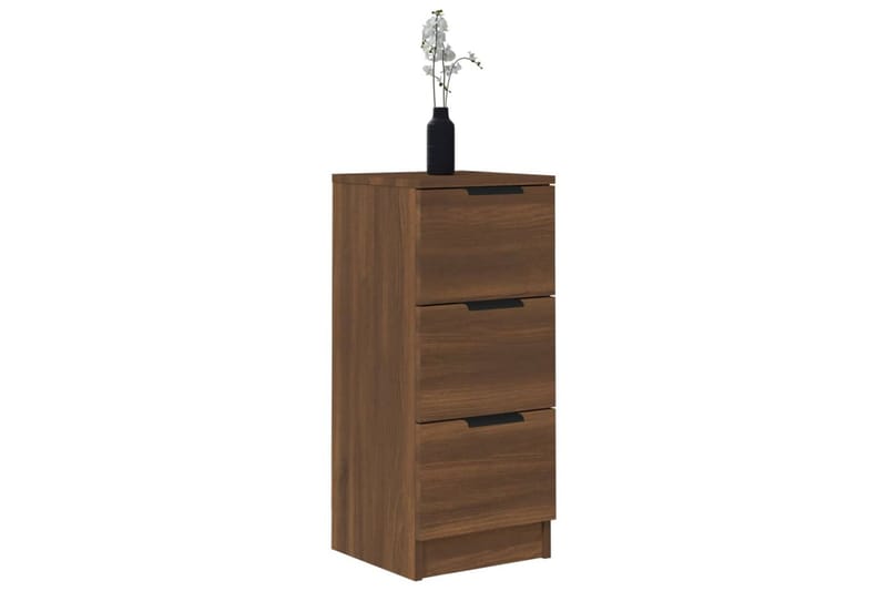 beBasic skænke 2 stk. 30x30x70 cm konstrueret træ brun egetræsfarve - Brun - Skænke & sideboards