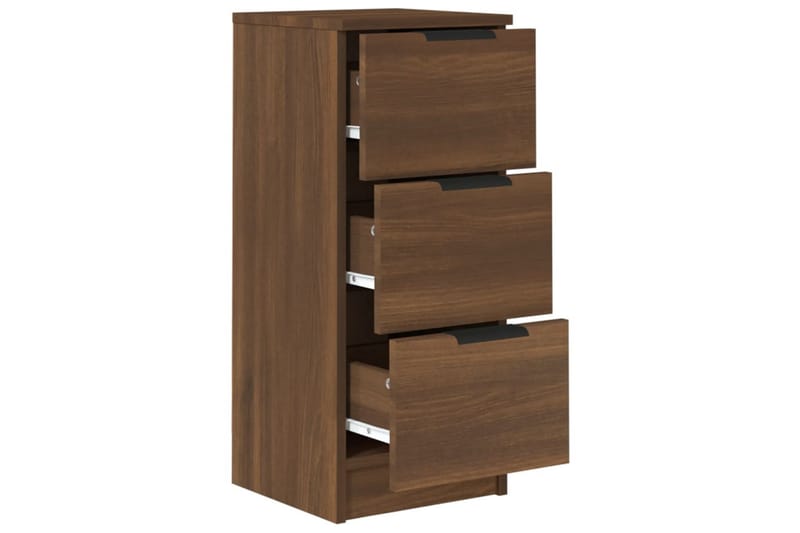 beBasic skænke 2 stk. 30x30x70 cm konstrueret træ brun egetræsfarve - Brun - Skænke & sideboards