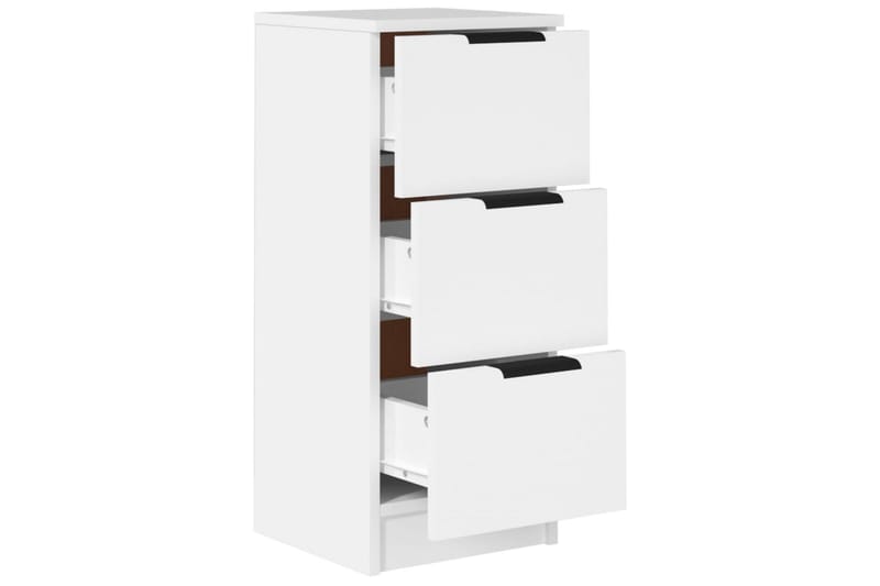 beBasic skænke 2 stk. 30x30x70 cm konstrueret træ hvid - Hvid - Skænke & sideboards