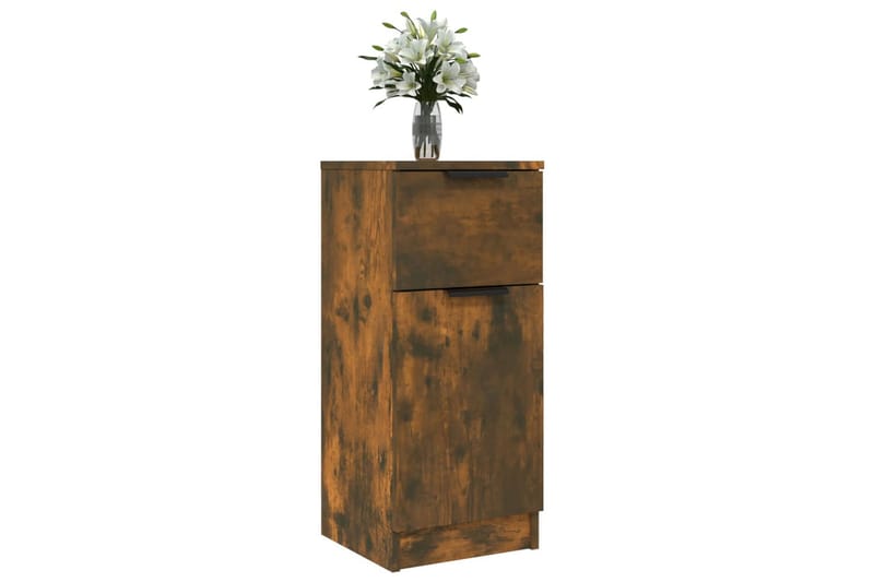 beBasic skænke 2 stk. 30x30x70 cm konstrueret træ røget egetræ - Brun - Skænke & sideboards