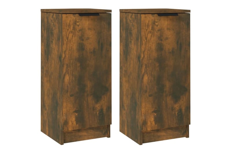 beBasic skænke 2 stk. 30x30x70 cm konstrueret træ røget egetræsfinish - Brun - Skænke & sideboards