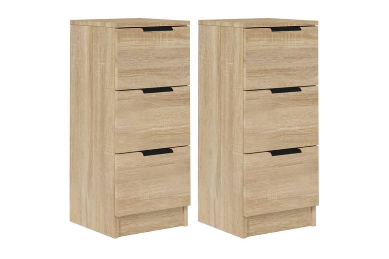 beBasic skænke 2 stk. 30x30x70 cm konstrueret træ sonoma-eg - Brun - Skænke & sideboards