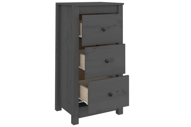 beBasic skænke 2 stk. 40x35x80 cm massivt fyrretræ grå - GrÃ¥ - Skænke & sideboards