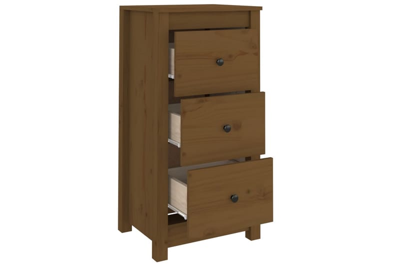 beBasic skænke 2 stk. 40x35x80 cm massivt fyrretræ gyldenbrun - Brun - Skænke & sideboards