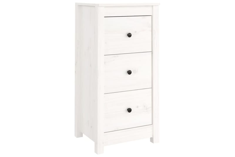 beBasic skænke 2 stk. 40x35x80 cm massivt fyrretræ hvid - Hvid - Skænke & sideboards