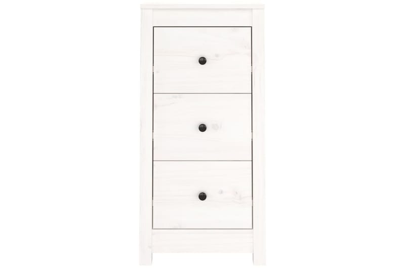 beBasic skænke 2 stk. 40x35x80 cm massivt fyrretræ hvid - Hvid - Skænke & sideboards