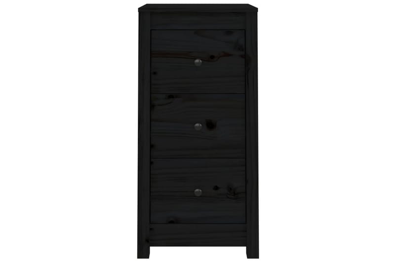 beBasic skænke 2 stk. 40x35x80 cm massivt fyrretræ sort - Sort - Skænke & sideboards