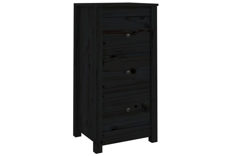 beBasic skænke 2 stk. 40x35x80 cm massivt fyrretræ sort - Sort - Skænke & sideboards