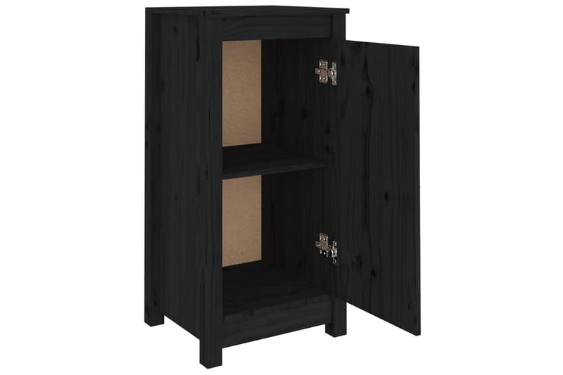 beBasic skænke 2 stk. 40x35x80 cm massivt fyrretræ sort - Sort - Skænke & sideboards