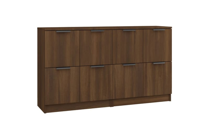 beBasic skænke 2 stk. 60x30x70 cm konstrueret træ brun egetræsfarve - Brun - Skænke & sideboards