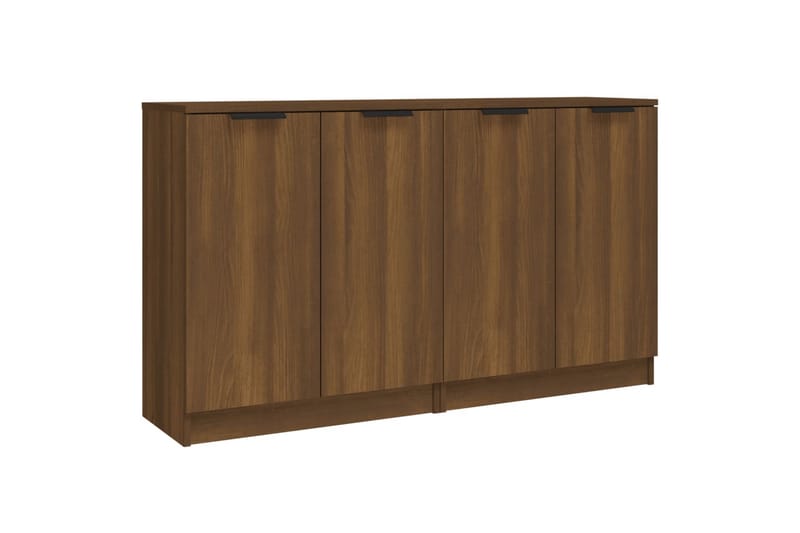 beBasic skænke 2 stk. 60x30x70 cm konstrueret træ brun egetræsfarve - Brun - Skænke & sideboards