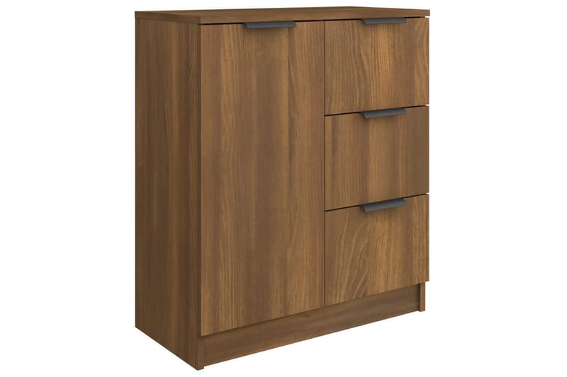 beBasic skænke 2 stk. 60x30x70 cm konstrueret træ brun egetræsfarve - Brun - Skænke & sideboards