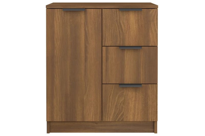 beBasic skænke 2 stk. 60x30x70 cm konstrueret træ brun egetræsfarve - Brun - Skænke & sideboards