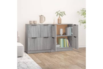 beBasic skænke 2 stk. 60x30x70 cm konstrueret træ grå sonoma-eg - GrÃ¥ - Opbevaring - Opbevaringsmøbler - Skænke & sideboards