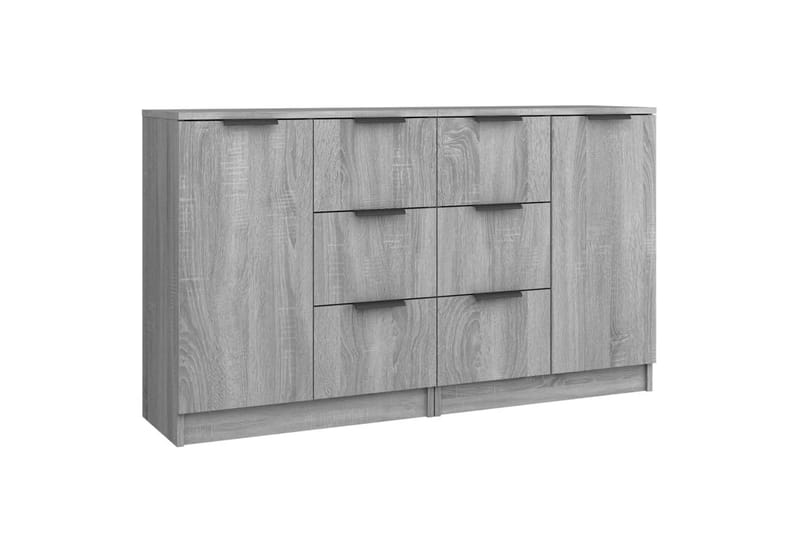 beBasic skænke 2 stk. 60x30x70 cm konstrueret træ grå sonoma-eg - GrÃ¥ - Opbevaring - Opbevaringsmøbler - Skænke & sideboards