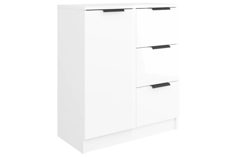 beBasic skænke 2 stk. 60x30x70 cm konstrueret træ hvid højglans - Hvid - Skænke & sideboards