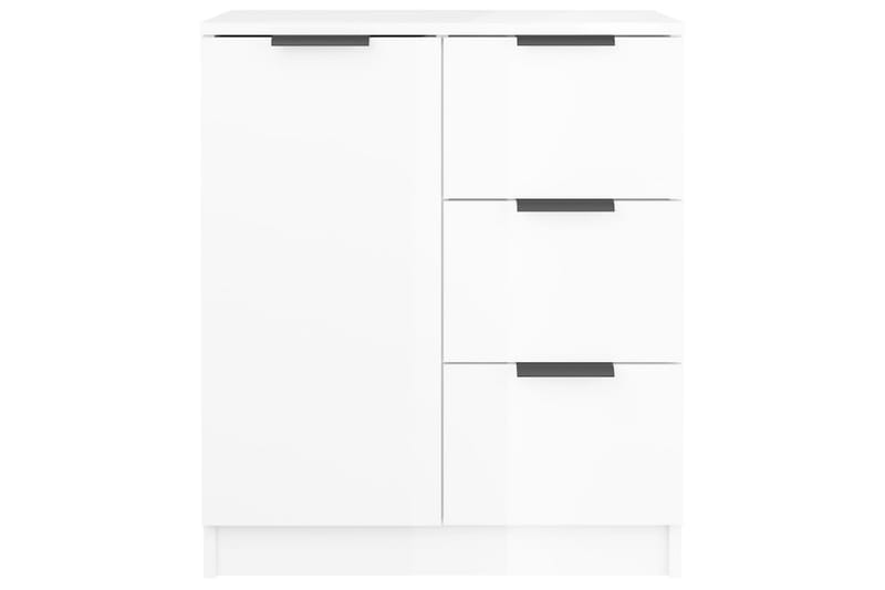 beBasic skænke 2 stk. 60x30x70 cm konstrueret træ hvid højglans - Hvid - Skænke & sideboards