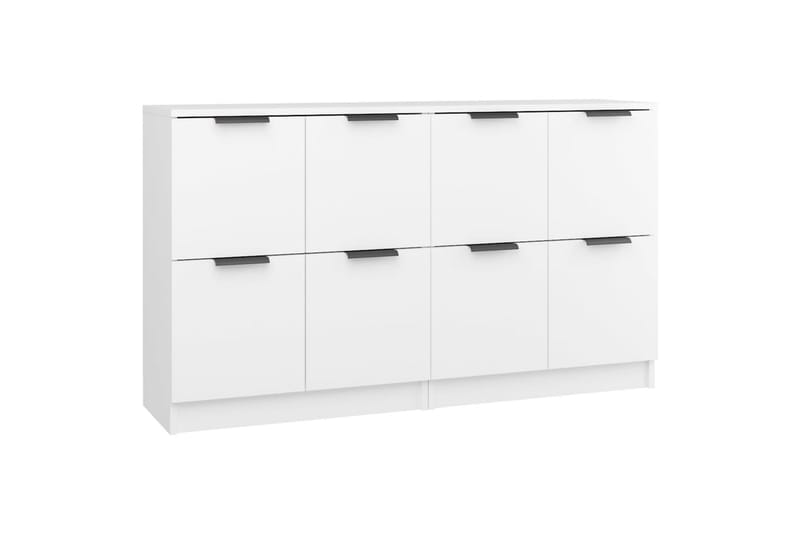 beBasic skænke 2 stk. 60x30x70 cm konstrueret træ hvid - Hvid - Skænke & sideboards