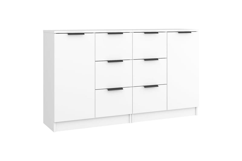 beBasic skænke 2 stk. 60x30x70 cm konstrueret træ hvid - Hvid - Skænke & sideboards