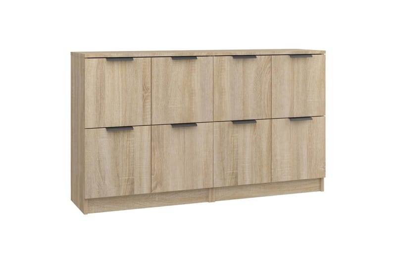 beBasic skænke 2 stk. 60x30x70 cm konstrueret træ sonoma-eg - Brun - Skænke & sideboards