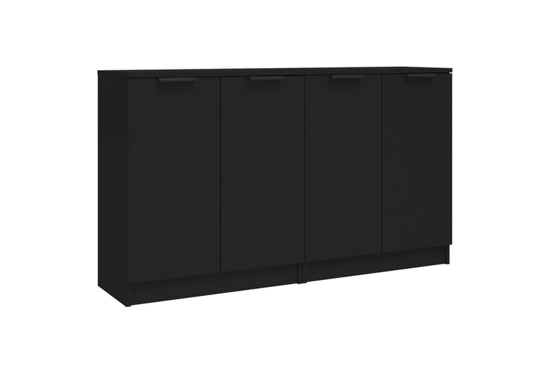 beBasic skænke 2 stk. 60x30x70 cm konstrueret træ sort - Sort - Skænke & sideboards