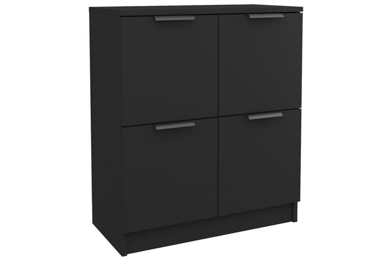 beBasic skænke 2 stk. 60x30x70 cm konstrueret træ sort - Sort - Skænke & sideboards