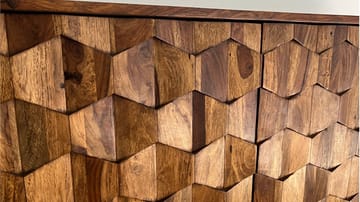 Belino skænk 175 cm industriel stil - varm brun og sort - Opbevaring - Opbevaringsmøbler - Skænke & sideboards