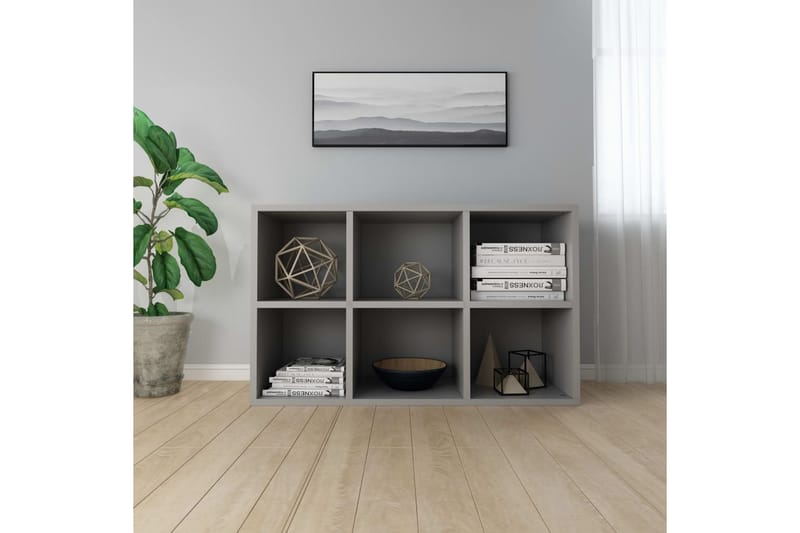 Bogskab/skænk 50 x 25 x 80 cm spånplade grå - Grå - Skænke & sideboards