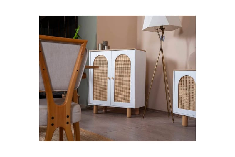 Bohemian Skænk 90x41 cm - Natur/Hvid - Opbevaring - Opbevaringsmøbler - Skænke & sideboards