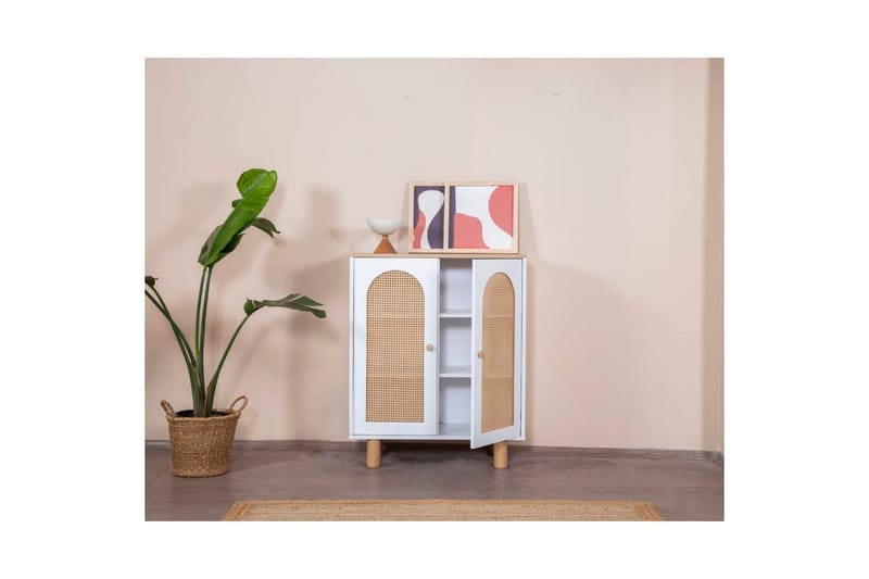 Bohemian Skænk 90x41 cm - Natur/Hvid - Opbevaring - Opbevaringsmøbler - Skænke & sideboards