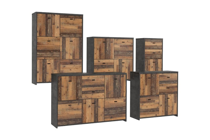 Broxton Sidebord 77 cm - Grå/Brun - Opbevaring - Opbevaringsmøbler - Skænke & sideboards