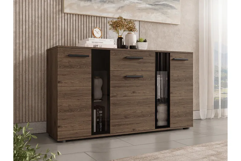 Bunta Skænk 141x41 cm, Brun/Hvid