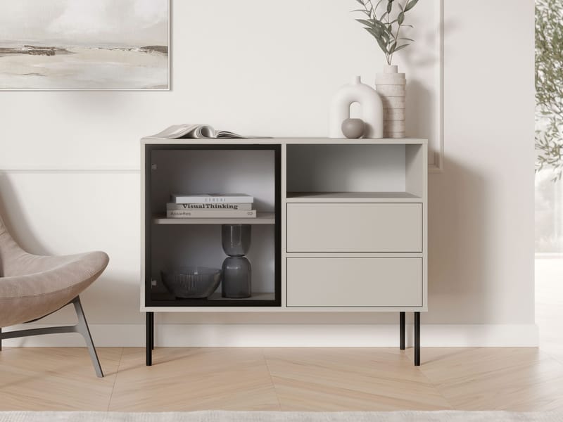 Claven skænk 100 cm - beige - Opbevaring - Opbevaringsmøbler - Skænke & sideboards