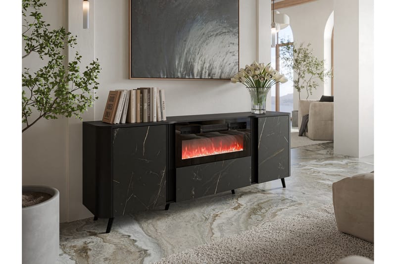 Clement Kommode 200 cm - Sort - Opbevaring - Opbevaringsmøbler - Kommode