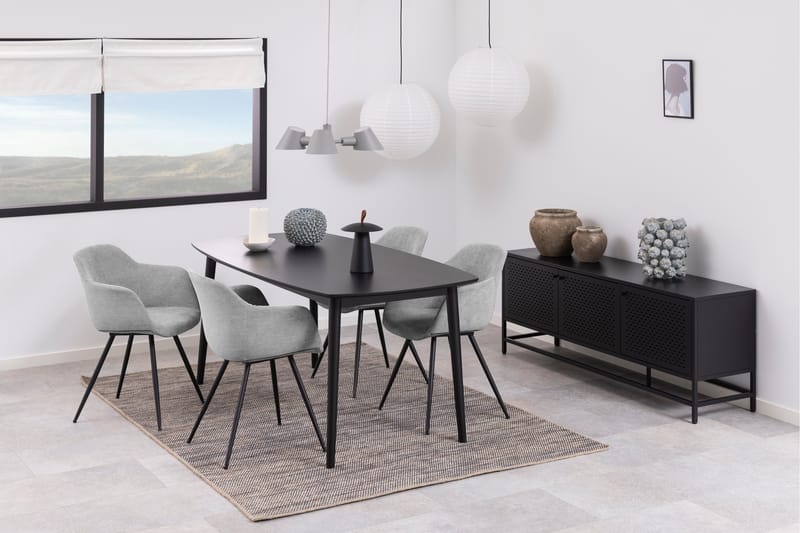 Crabtree Skænk 160 cm - Sort - Opbevaring - Opbevaringsmøbler - Skænke & sideboards